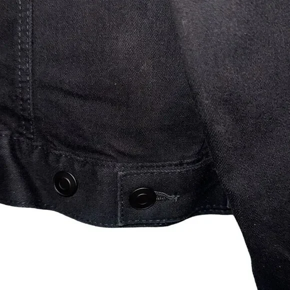 "NEW" Black denim jacket, ladies size med(8-10) by time and true - Picture 6 of 10